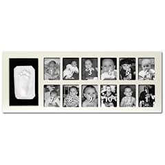 Baby Art 549211 - 1st Year Kit f�r 12 x Bilder und Fu�-/Handabdruck, wei�