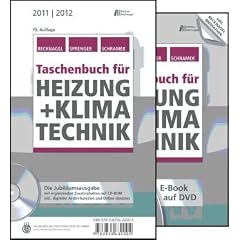 Taschenbuch f�r Heizung + Klimatechnik 11/12 -  Komplettversion: Recknagel Taschenbuch + DVD 11/12