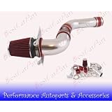 87 88 89 90 91 92 93 Ford Mustang GT V8 5.0L Cold Air Intake red (Include Air Filter) by HIGH PERFORMANCE PARTS