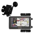 DURAGADGET 3 In 1 Car Mount / Holder / Cradle For Sony Nav-U NV-U73T Phone - Vent Mount, Windscreen Suction Mount, Dash Disc & Car Charger - Life Time Warranty