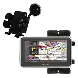 DURAGADGET 3 In 1 Car Mount / Holder / Cradle For Sony Nav-U NV-U73T Phone - Vent Mount, Windscreen Suction Mount, Dash Disc & Car Charger - Life Time Warranty