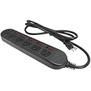 Rosewill 6 Outlet Power Strip with Individual Switches and 6-Feet Cord (RPS-210BL)