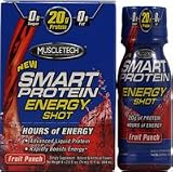 MuscleTech Smart Protein Energy Shot, Fruit Punch, 20 Grams