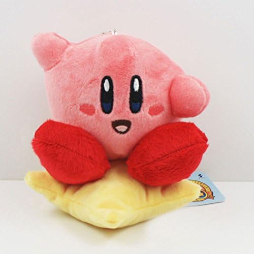 Kirby Plush Yellow Star Cute Doll Soft Stuffed Plush Toy Anime Collection 3.9 Inch/10cm Tall