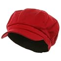 Cotton Elastic Newsboy Cap - Red 2