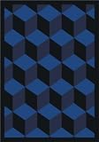 5'4 x 7'8 Joy Carpets Pandora Highrise 1508 - Navy Rectangular