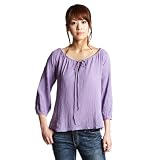 (ベルベット)velvet チュニック INGRED01 HALF SLEEVE 34111029, 1030 GOO パープル P
