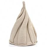 子供アダルト用  ニット キャップ キッズ ベビー とんがり 暖かい  秋 冬 帽子 (アダルトのサイズ, ベージュ)