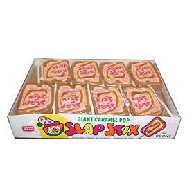 Necco Slap Stix Caramel Lollipops Twenty-Four 2 Ounce Pops