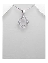 CZ Pendant Necklace In 92.5 Sterling Silver