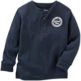 OSHKOSH(オシュコシュ) サーマルロゴヘンリー ネイビー トップス長袖Tシャツ 6ヶ月【並行輸入】