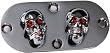 Skull Inspection Cover, Oval, Red Eyes