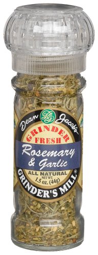 Dean Jacobs Rosemary & Garlic, 1.5-Ounce Grinder Jars (Pack of 6) by Dean Jacobs