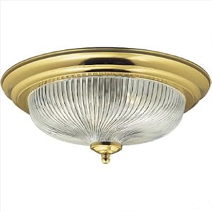 Polished Brass Swirl Glass Flush Mount by Progress Lighting