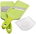 Kitchen & Housewares : Kuhn Rikon 3-Piece Quick Slice Mandoline Set, Green
