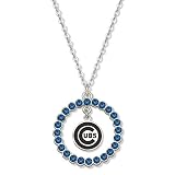 MLB Chicago Cubs Necklace W/ Blue Crystal Wreath