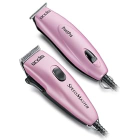 Andis 23880 Pro Duette Pivot Motor Clipper and Trimmer Combo, Pink