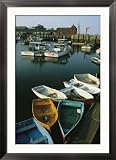Skiffs Tied up at a Dock in the Inner Harbor at Rockport National Geographic Collection Framed Photographic Poster Print, 33x45