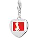 Pugster 925 Sterling Silver Jack Russell Terrier Dog Photo Heart Frame Charm