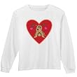 Puppy t-shirt in a youth long sleeve t-shirt.