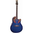 Ovation CDX44-8T Celebrity Deluxe Mid-Depth Acoustic-Electric Guitar - Blue Transparent