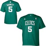 NBA Men's Boston Celtics Kevin Garnett Gametime Name & Number Tee (Green, Medium)