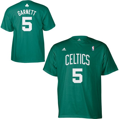 NBA Men's Boston Celtics Kevin Garnett Gametime Name & Number Tee (Green, Medium)