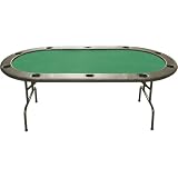 Trademark Poker Full Size Texas Hold\'em 83 x 44-Inch Poker Table (Green Felt)