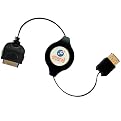 Retrak iPod Retractable USB 2.0 Sync/Charger Cable - Black (ETIPODUSBN)