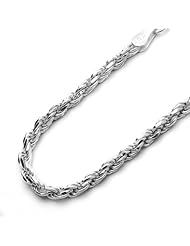 3.5mm Nickel Free Italian Sterling Silver Chain Necklaces Rope 070 Gauge Chain ( Available Length 16"~30")