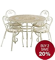 Jasmine Dining Table & 4 Chairs
