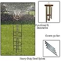 Metal Trellis W/poseidon's Trident Copper Sprinkler & Wind Chime