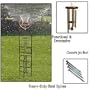 Metal Trellis W/poseidon's Trident Copper Sprinkler & Wind Chime