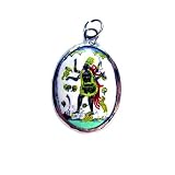 Kali, the Hindu Goddess of Mysteries, Full Color Pendant with Cord Necklace