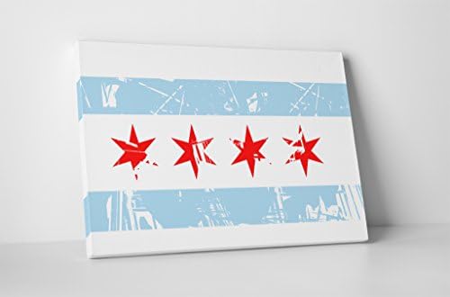 Vintage Chicago Flag 30x20x1.25