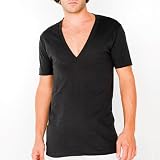 American Apparel Short-Sleeve Deep V-Neck T-Shirt - 6456