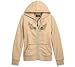 Harley Davidson Women's Activewear Hoodie--LIMITED EDITION, New for 2009. 100% cotton French terry hooded sweatshirt. Featuring a zippered front with drawstring hood, two hand-warmer pockets, and contrast stitching around arms, hood, pockets, and cuffs. Printed and embroidered graphics on front chest and lower back. Biscotti 96038-09VW; Olive Brown 96039-09VW
