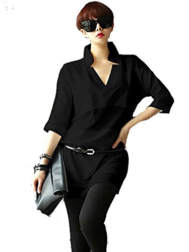 レディース シースルーシャツワンピース 襟付き ベルト付き スリムタイプ 大きいサイズ エレガント パーティ　二次会　結婚式 可愛いスカーフ付き ST204