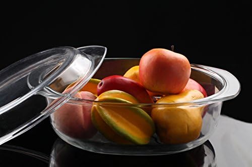 Home Value 3 Quart (3.5L) Oval Tempered Glass Bakeware w/lid