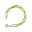 Clevereve's 18KT Gold Yellow Textured Link Bracelet