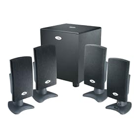 Cyber Acoustics CA-4100 4.1 Flat Panel Computer Speakers- Black