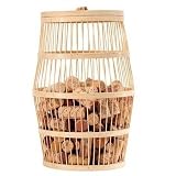 Oenophilia Bamboo Wine Barrel Cork Collector