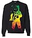 Space Astronaut Man on the Moon Rasta Crewneck Sweatshirt
