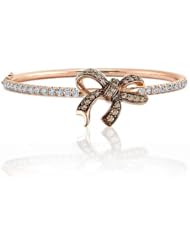 6.30ct Vs Diamond Accented Bangle 14k Gold