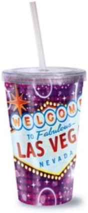 Las Vegas Travel Tumbler & Straw Bubbly