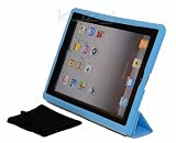 Kuzy - iPad2 BLUE Leather Smart Cover for Apple iPad 2 16GB, 32GB, 64GB (2nd Generation) comes with Microfiber Cloth Kuzy - iPad2 BLUE Leather Smart Cover for Apple iPad 2 16GB, 32GB, 64GB (2nd Generation) comes with Microfiber Cloth