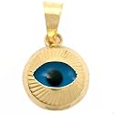 Evil Eye Charm 14K Gold 11.5mm