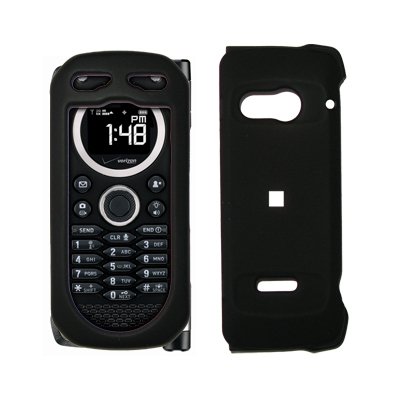 Fincibo (TM) Hard Protector Case Cover For Casio G'zOne C741 Brigade, Black Texture