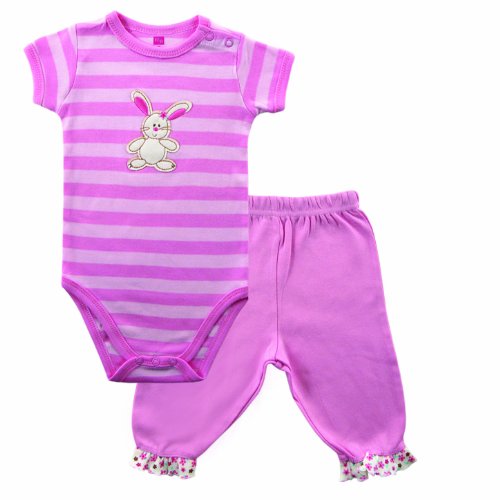 Hudson Baby Bodysuit and Pant, Baby Bunny, 9-12 Months