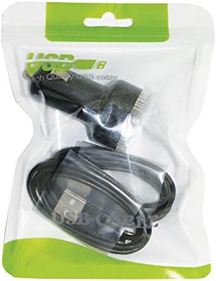 2 USB Cables &amp; Car Charger Combo, Sync and Charge Cable &amp; Car Charger for I Phone 5/5S/6/6S [12 Month Warranty] (Black)